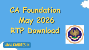 CA Foundation May 2026 RTP Download
