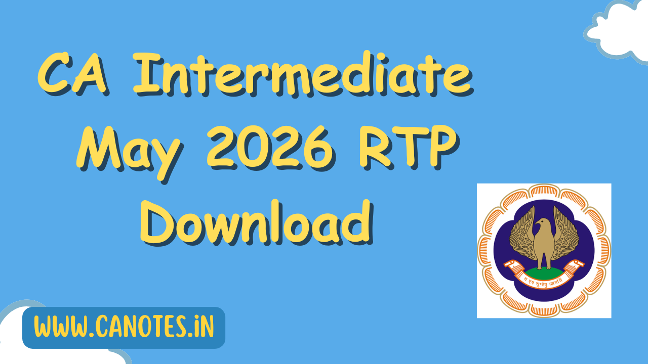 CA Intermediate May 2026 RTP Download