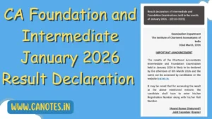 CA Foundation and CA Intermediate January 2026 Result Declaration